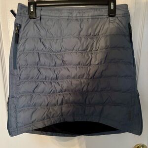 SKHoop Stylish Blue Quilted Short Down Skirt
